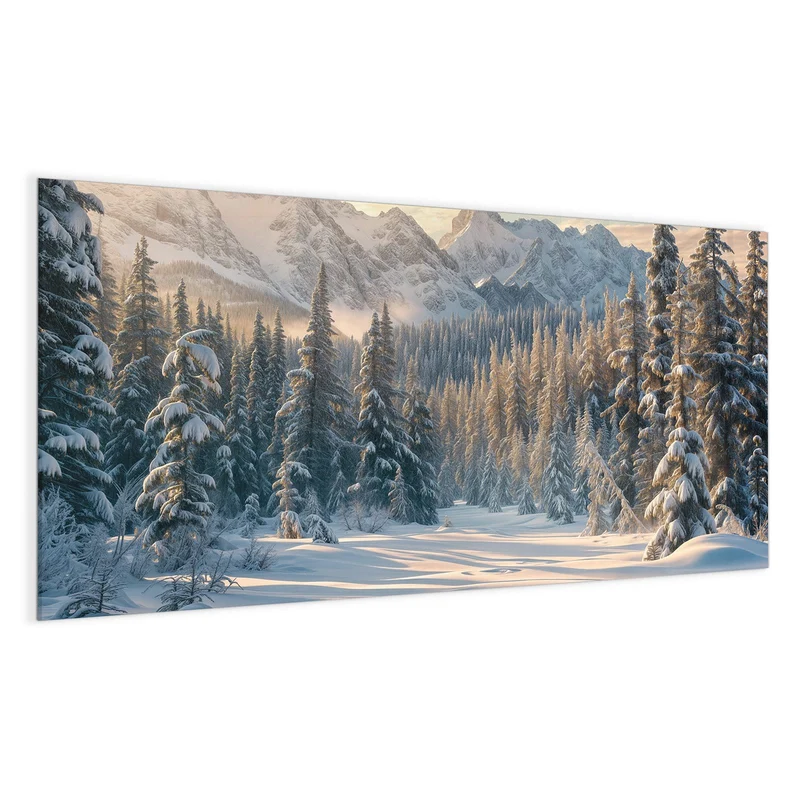 Magnettafel - Verschneiter Tannenwald