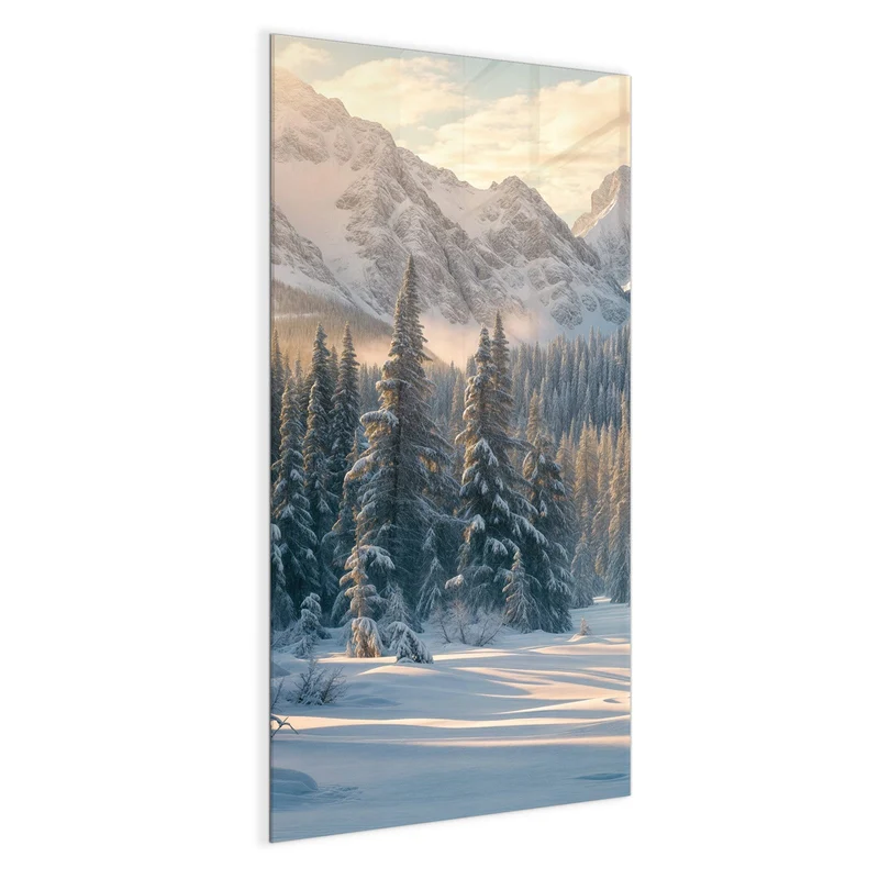 Magnettafel - Verschneiter Tannenwald