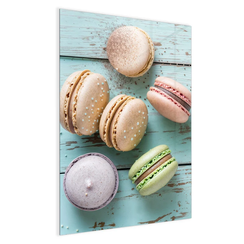 Magnettafel - Macarons auf Holz