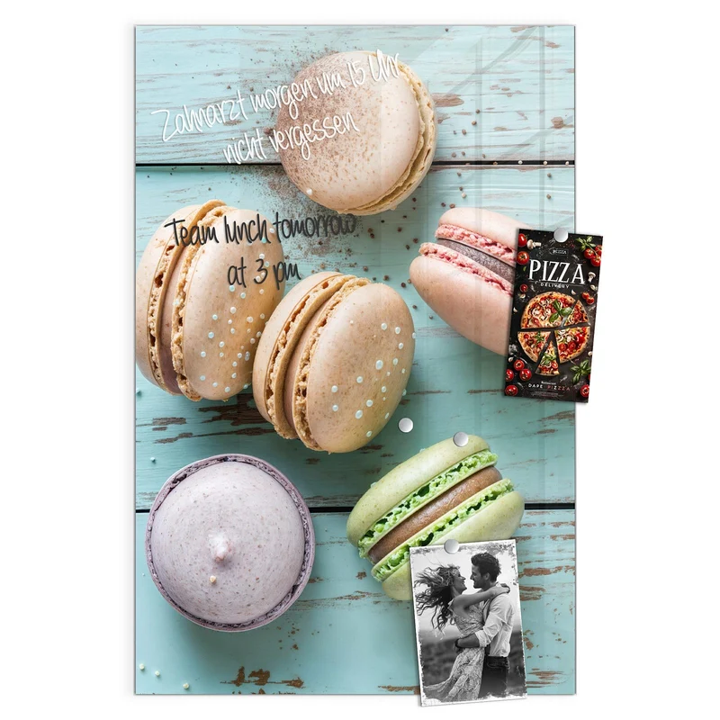 Magnettafel - Macarons auf Holz