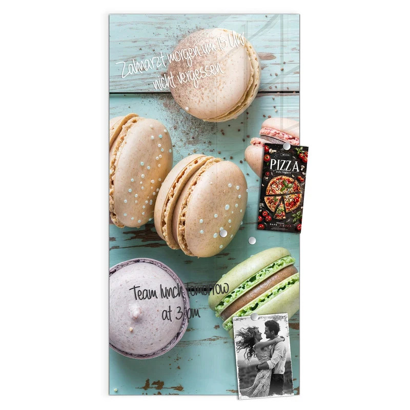 Magnettafel - Macarons auf Holz
