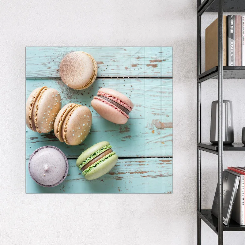 Magnettafel - Macarons auf Holz