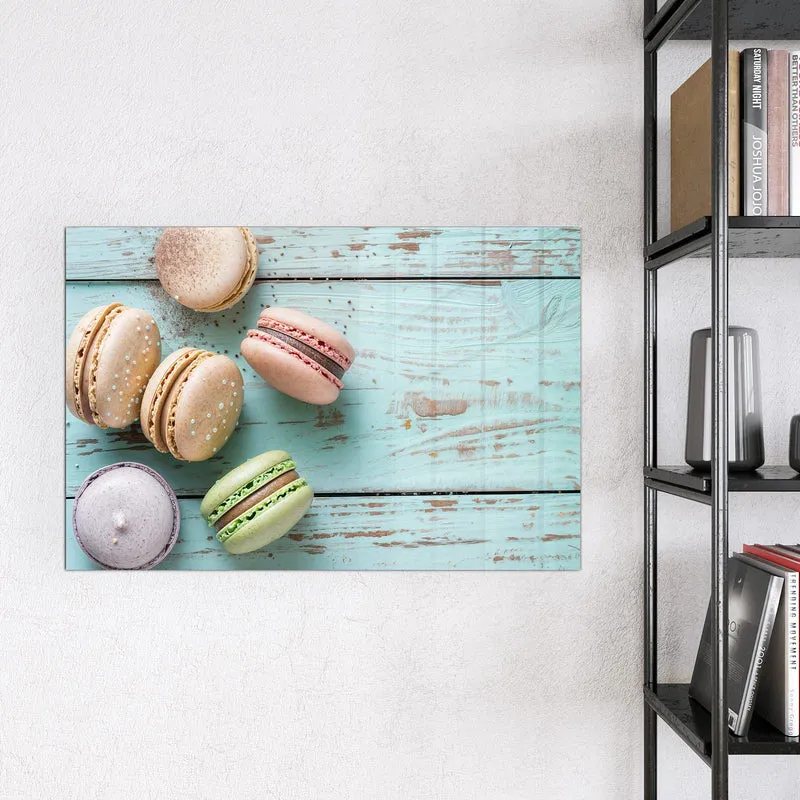 Magnettafel - Macarons auf Holz