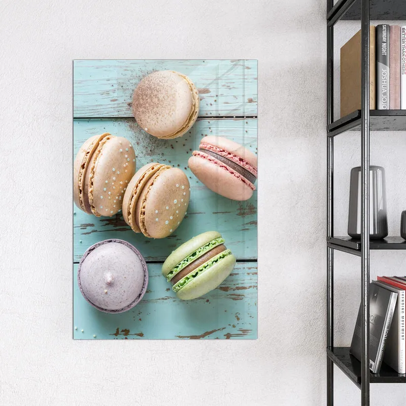 Magnettafel - Macarons auf Holz