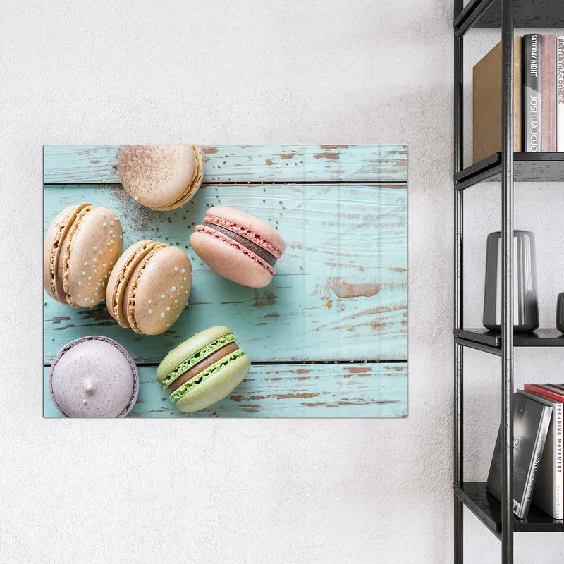 Magnettafel - Macarons auf Holz
