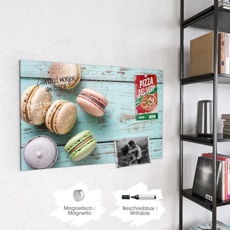 Magnettafel - Macarons auf Holz