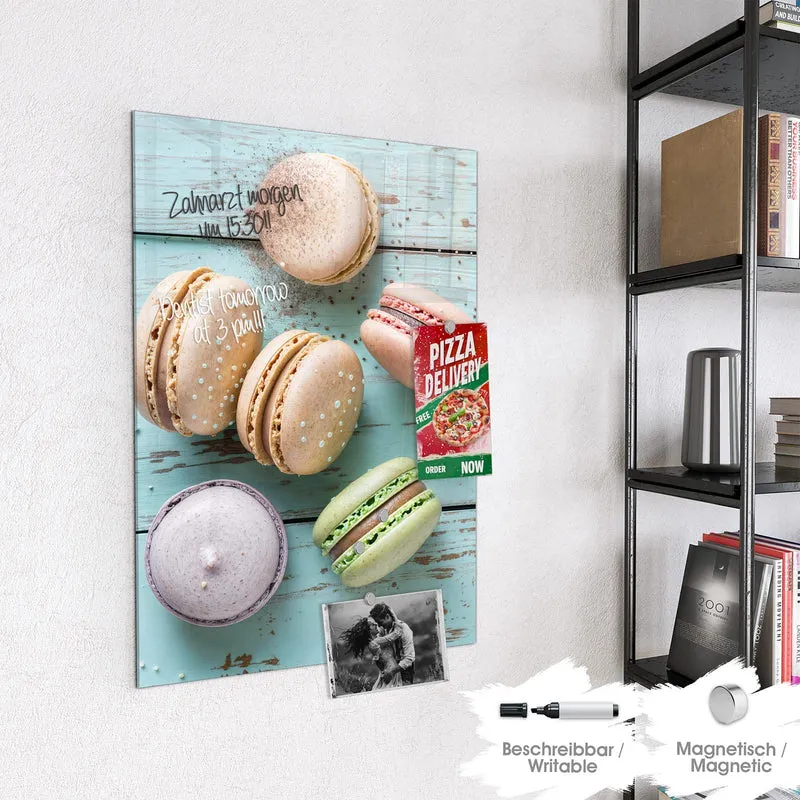 Magnettafel - Macarons auf Holz