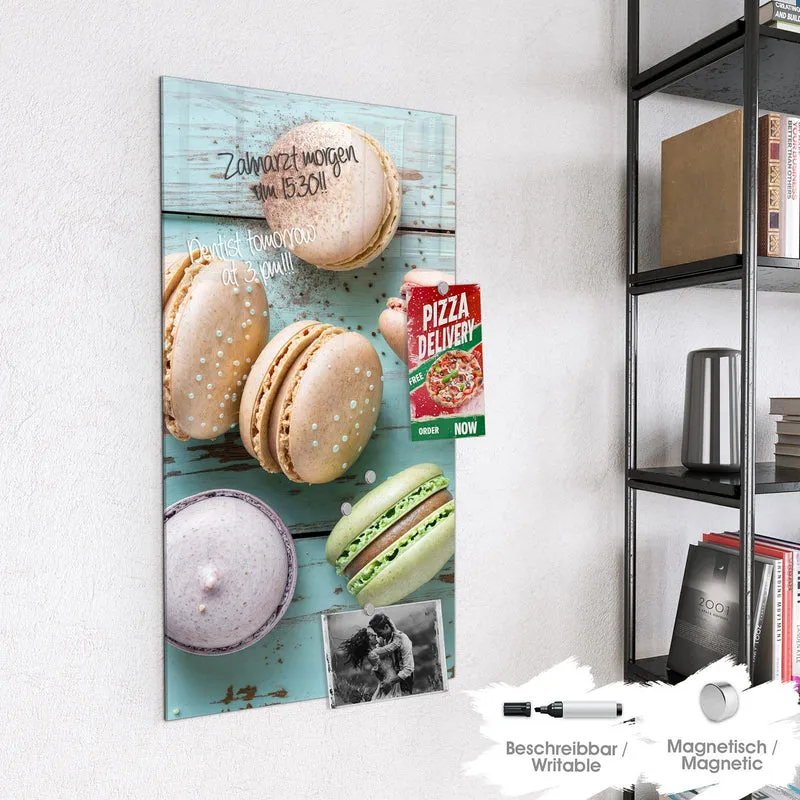 Magnettafel - Macarons auf Holz