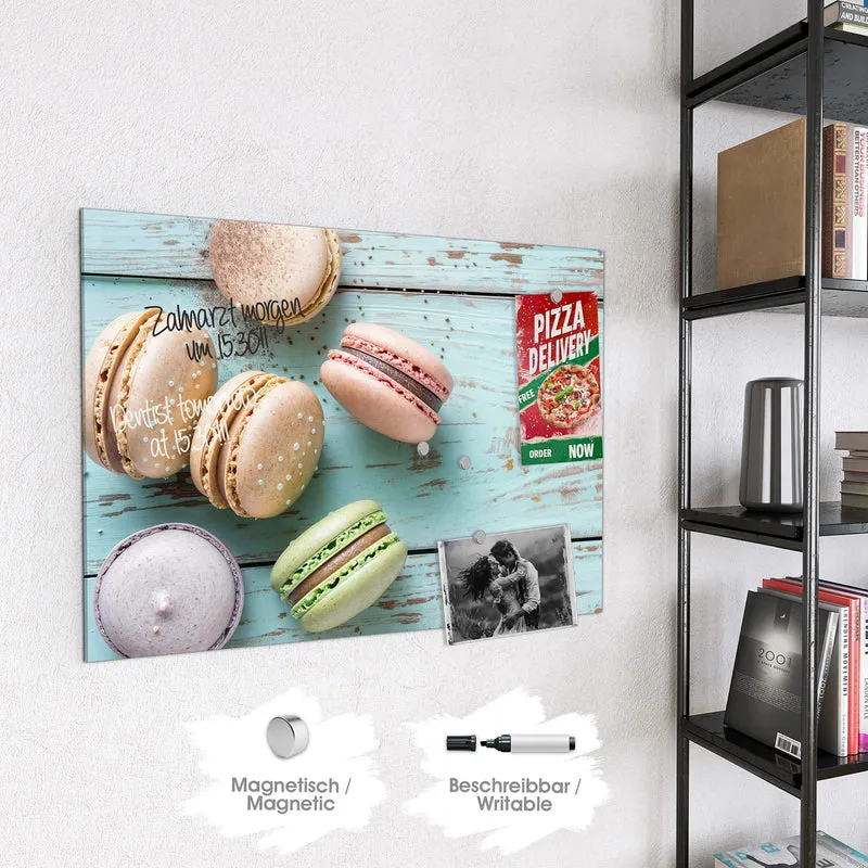 Magnettafel - Macarons auf Holz