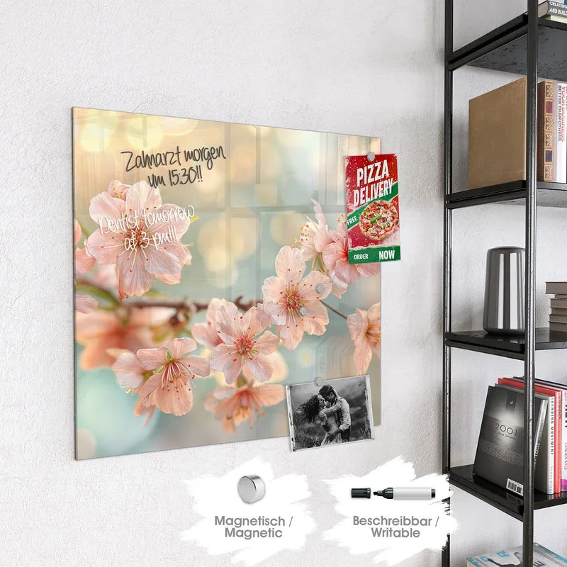 Magnettafel - Kirschzweig in Blüte