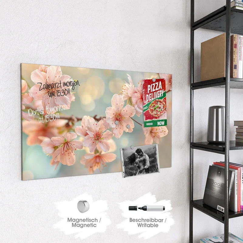 Magnettafel - Kirschzweig in Blüte