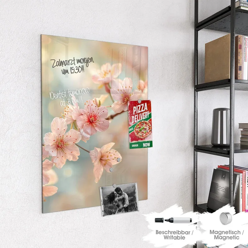 Magnettafel - Kirschzweig in Blüte