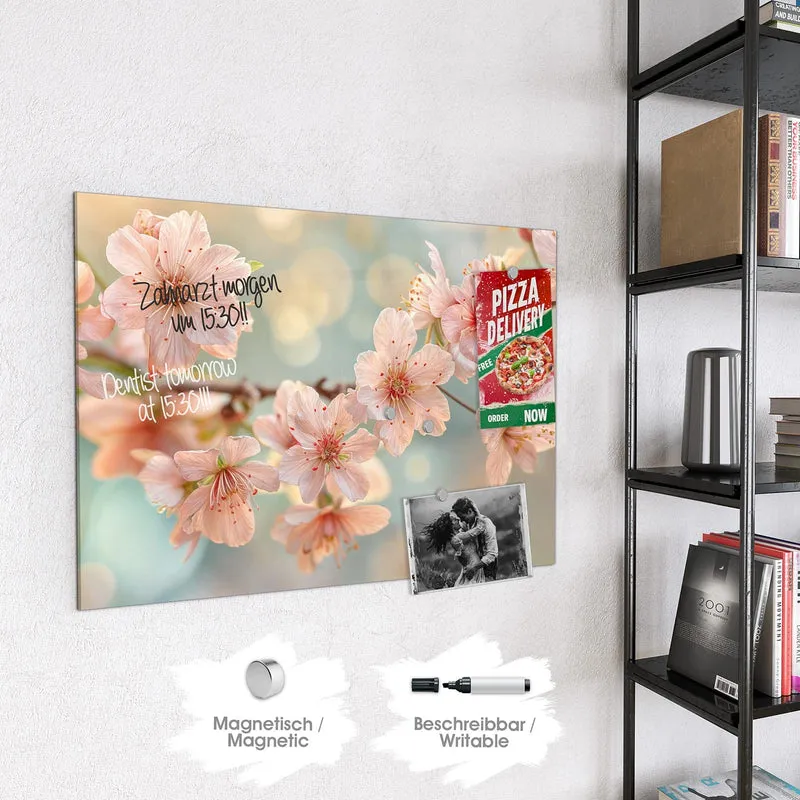 Magnettafel - Kirschzweig in Blüte
