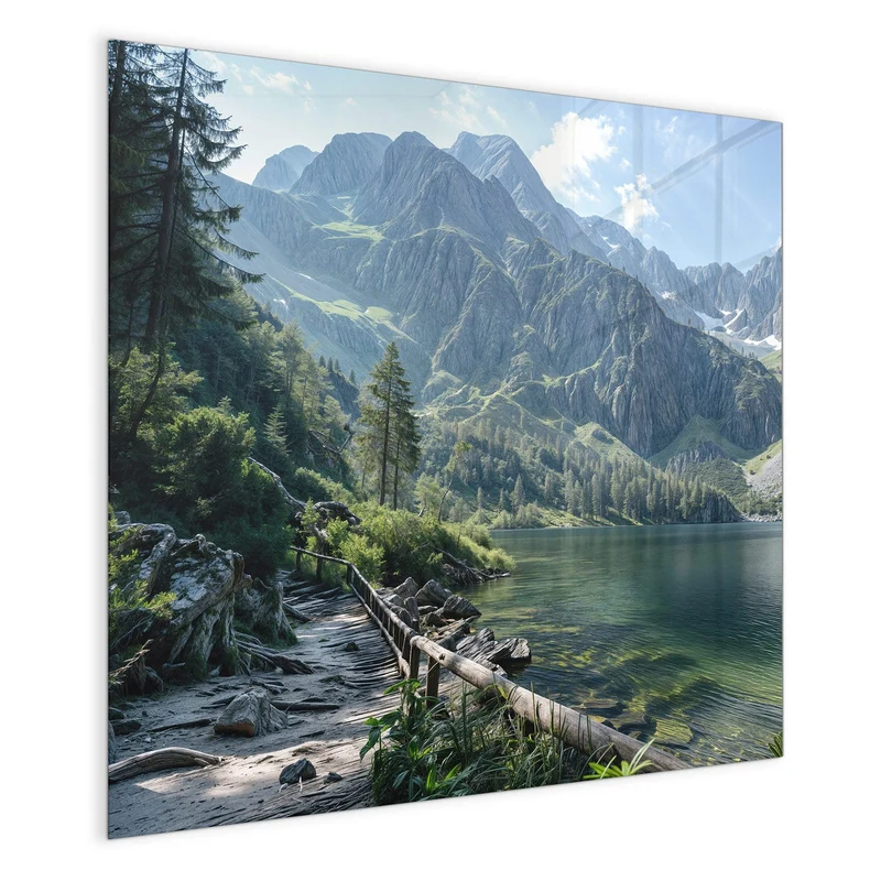 Magnettafel - Grüner Bergsee