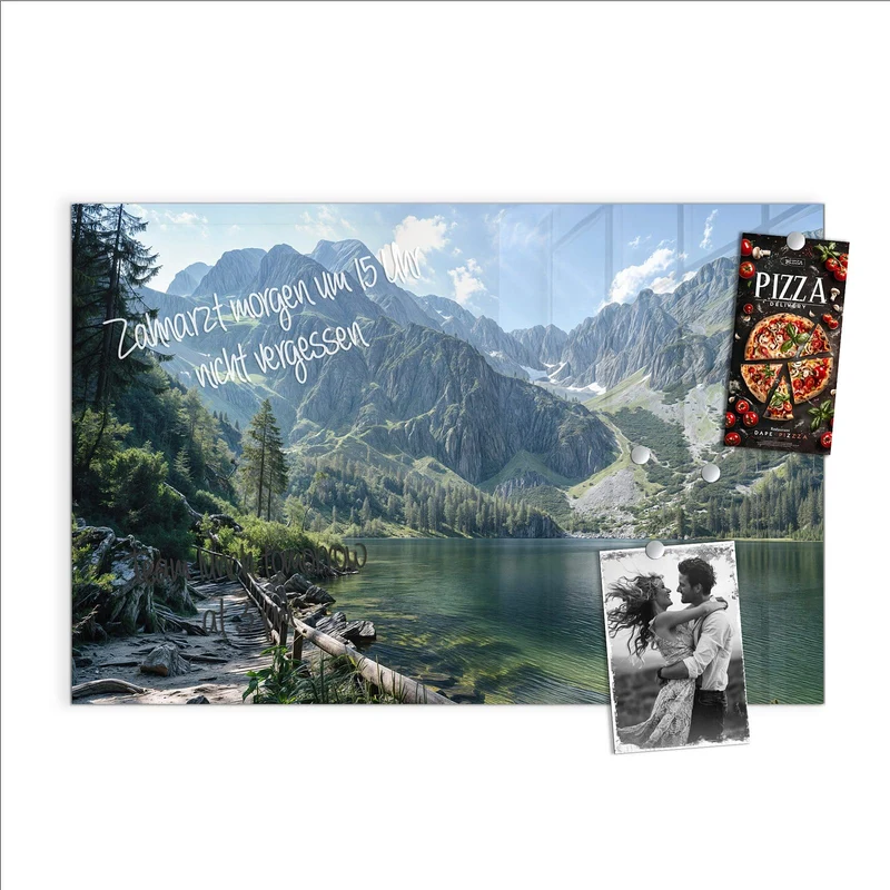 Magnettafel - Grüner Bergsee