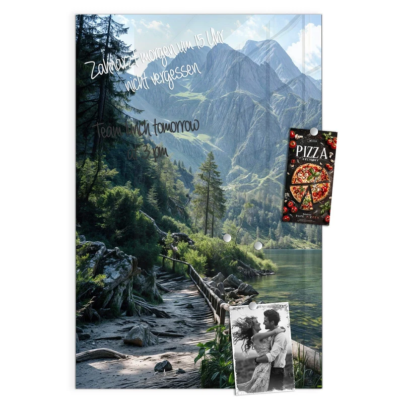 Magnettafel - Grüner Bergsee