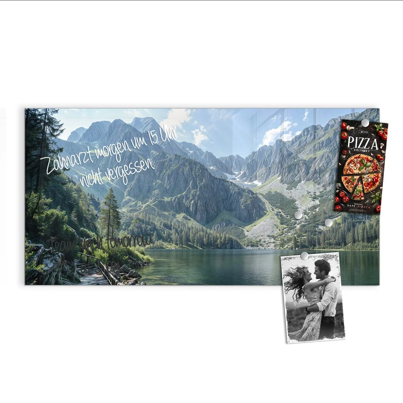 Magnettafel - Grüner Bergsee