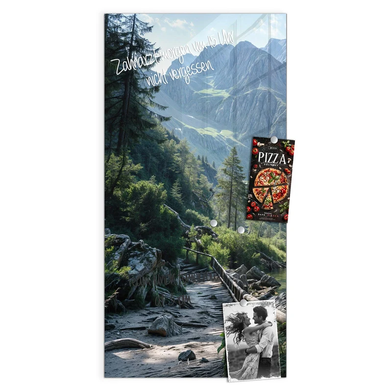 Magnettafel - Grüner Bergsee
