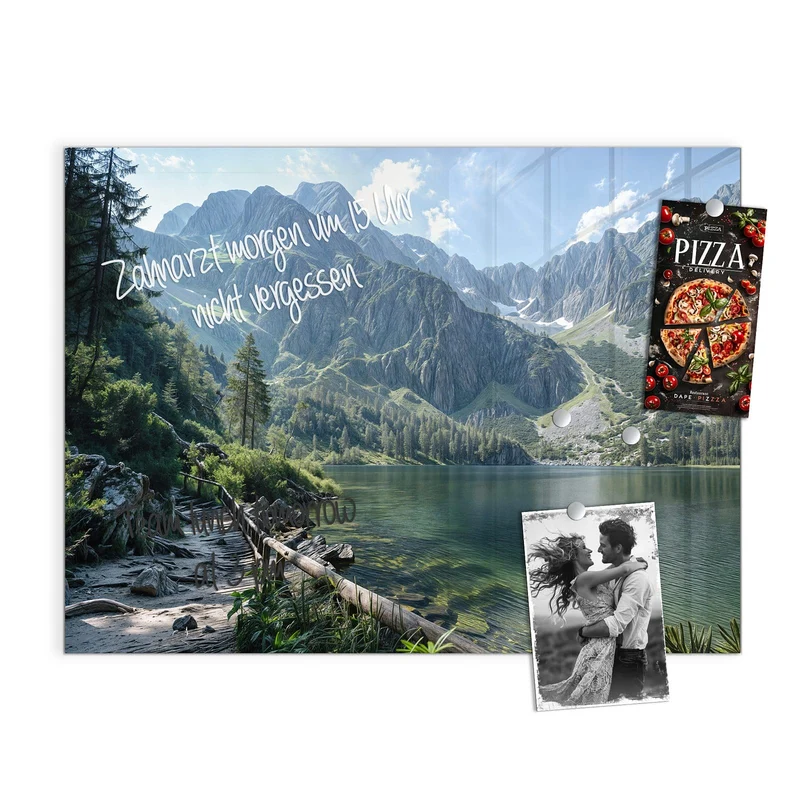Magnettafel - Grüner Bergsee
