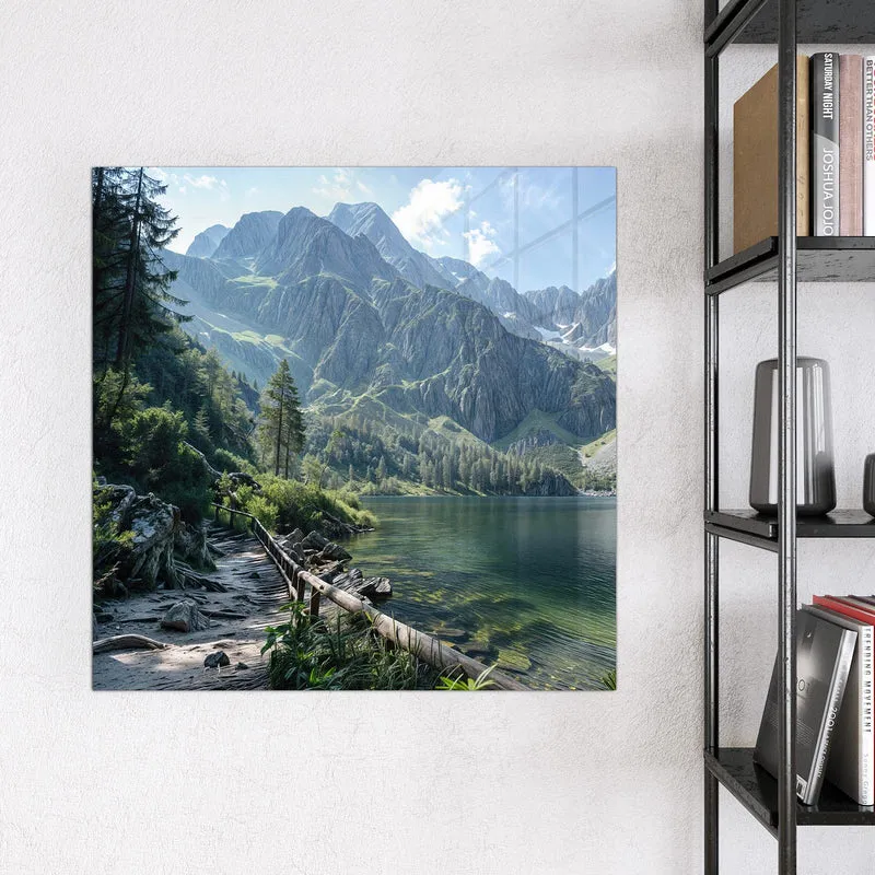 Magnettafel - Grüner Bergsee