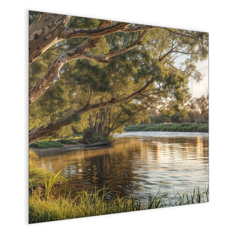 Magnettafel - Baum am Flussufer