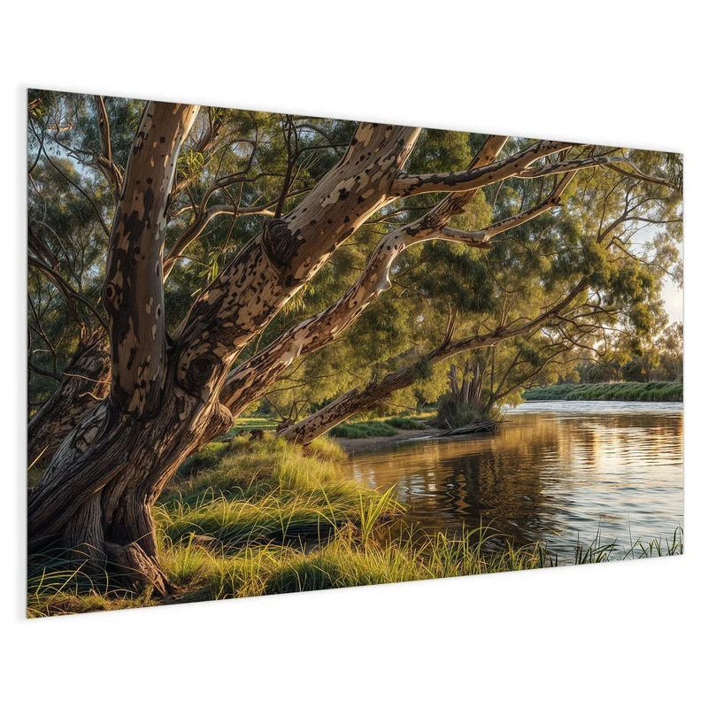 Magnettafel - Baum am Flussufer
