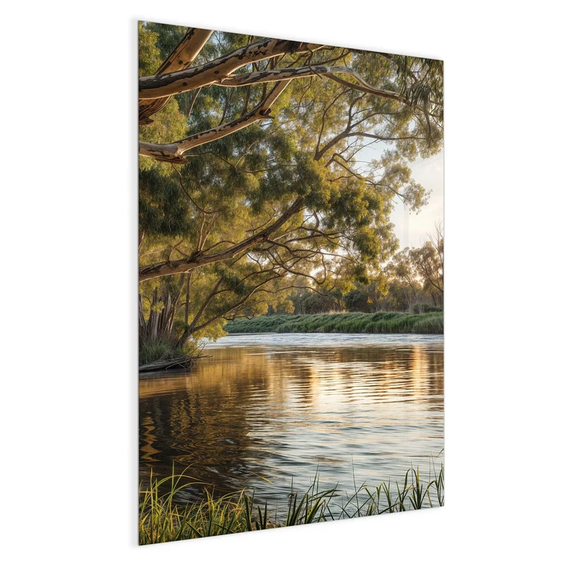 Magnettafel - Baum am Flussufer