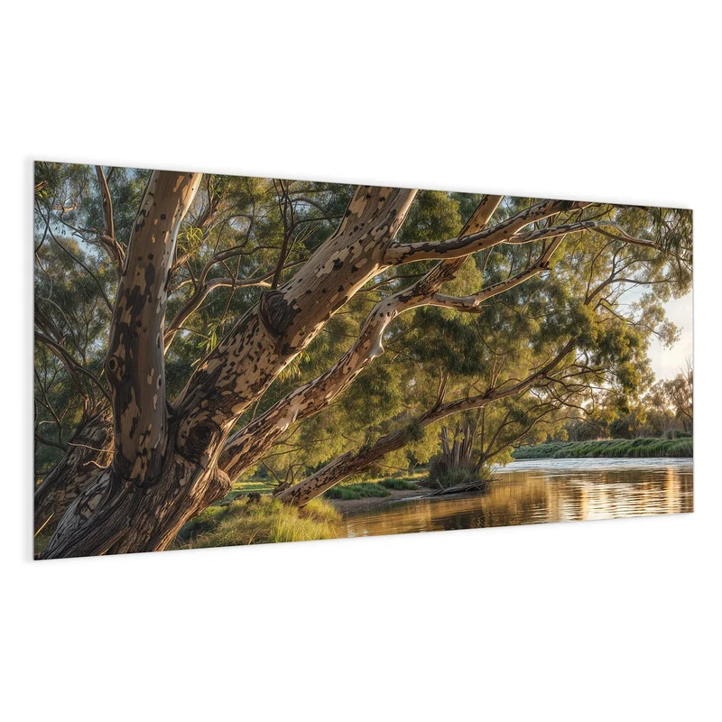 Magnettafel - Baum am Flussufer