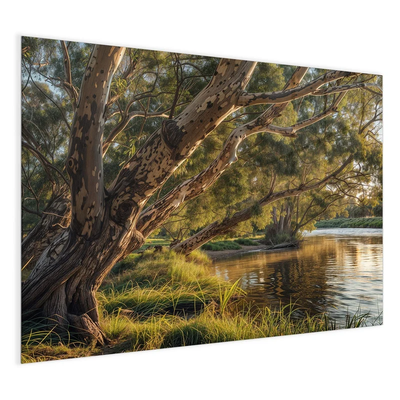 Magnettafel - Baum am Flussufer
