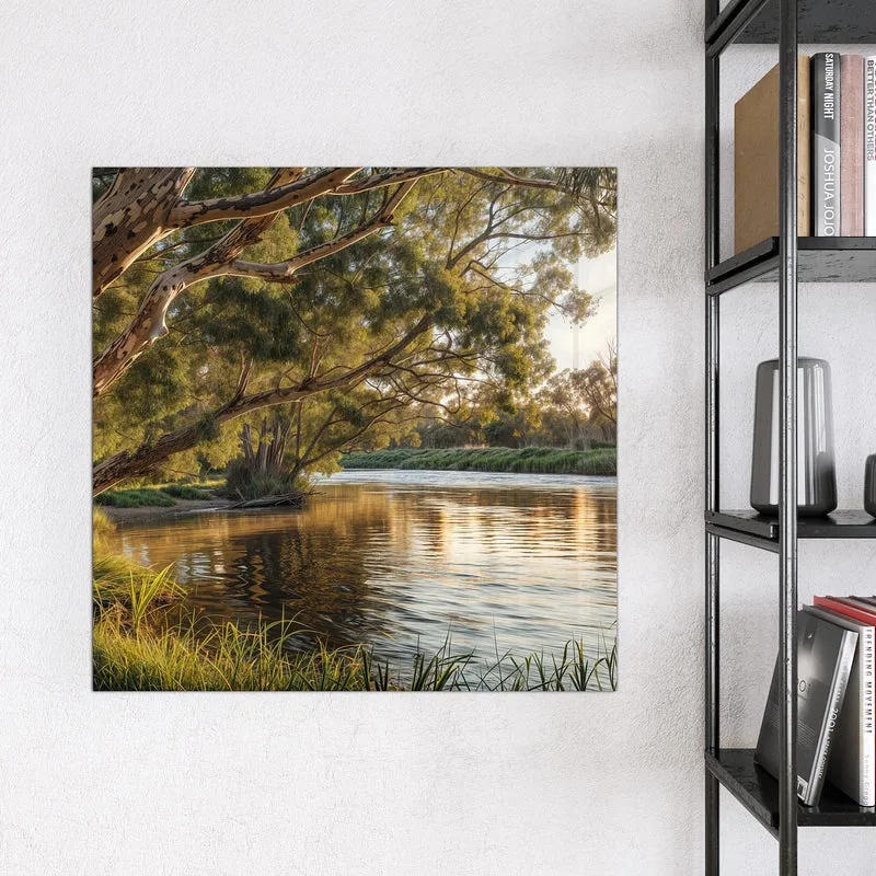 Magnettafel - Baum am Flussufer