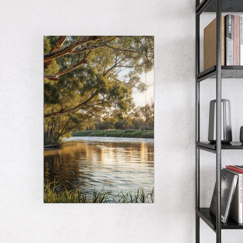 Magnettafel - Baum am Flussufer