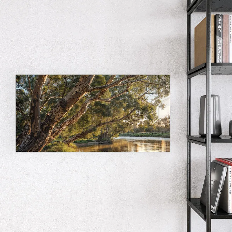 Magnettafel - Baum am Flussufer
