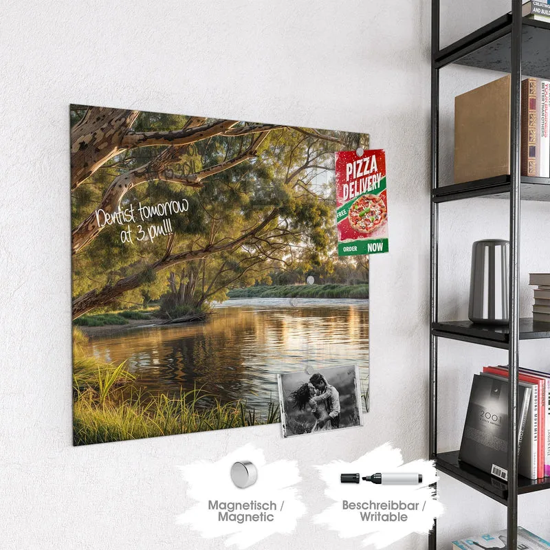 Magnettafel - Baum am Flussufer