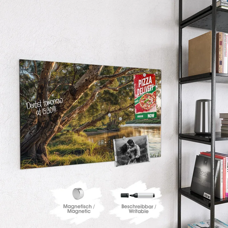 Magnettafel - Baum am Flussufer