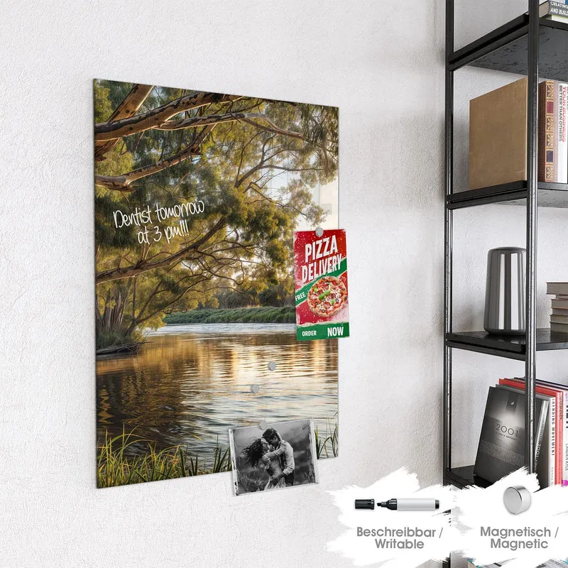 Magnettafel - Baum am Flussufer