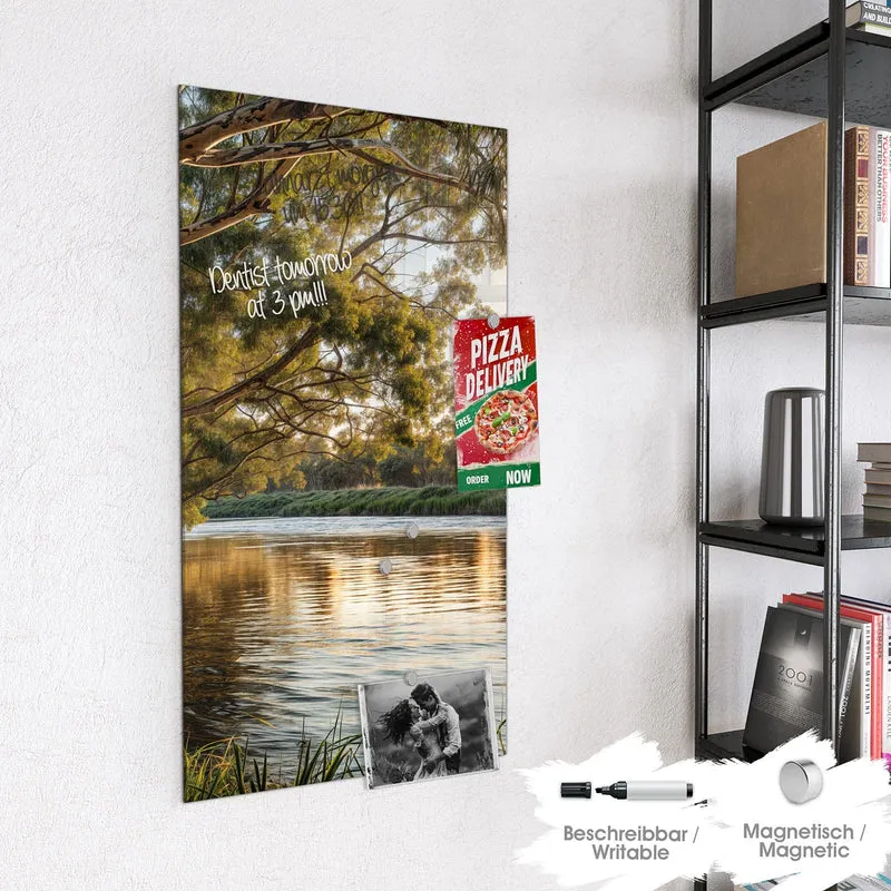 Magnettafel - Baum am Flussufer