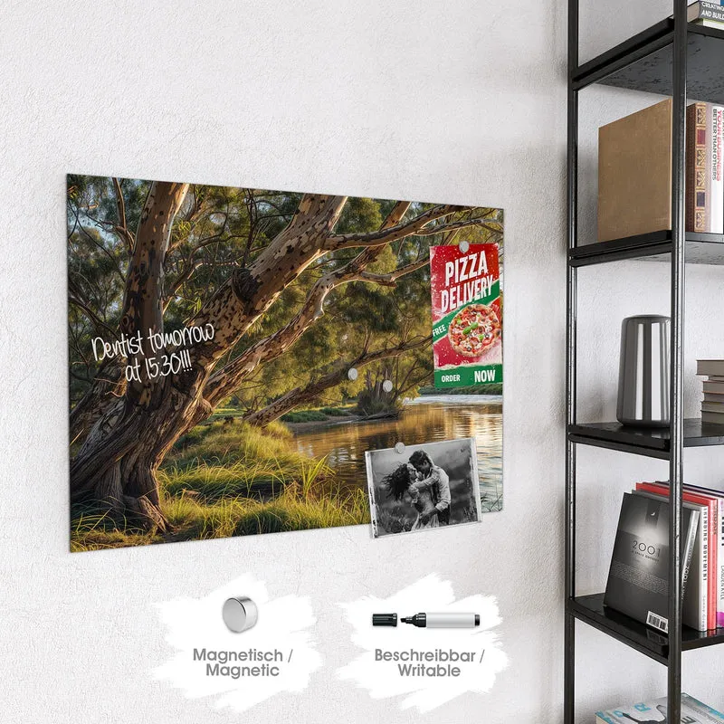 Magnettafel - Baum am Flussufer