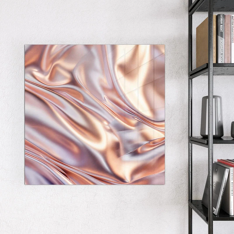 Magnettafel - Seidenfalten in Kupfer