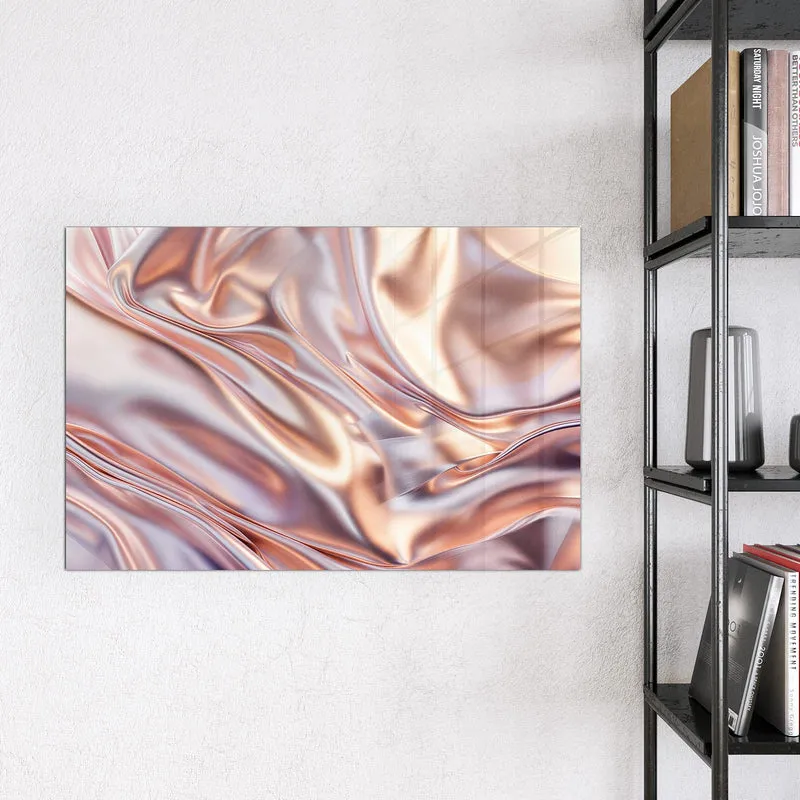 Magnettafel - Seidenfalten in Kupfer