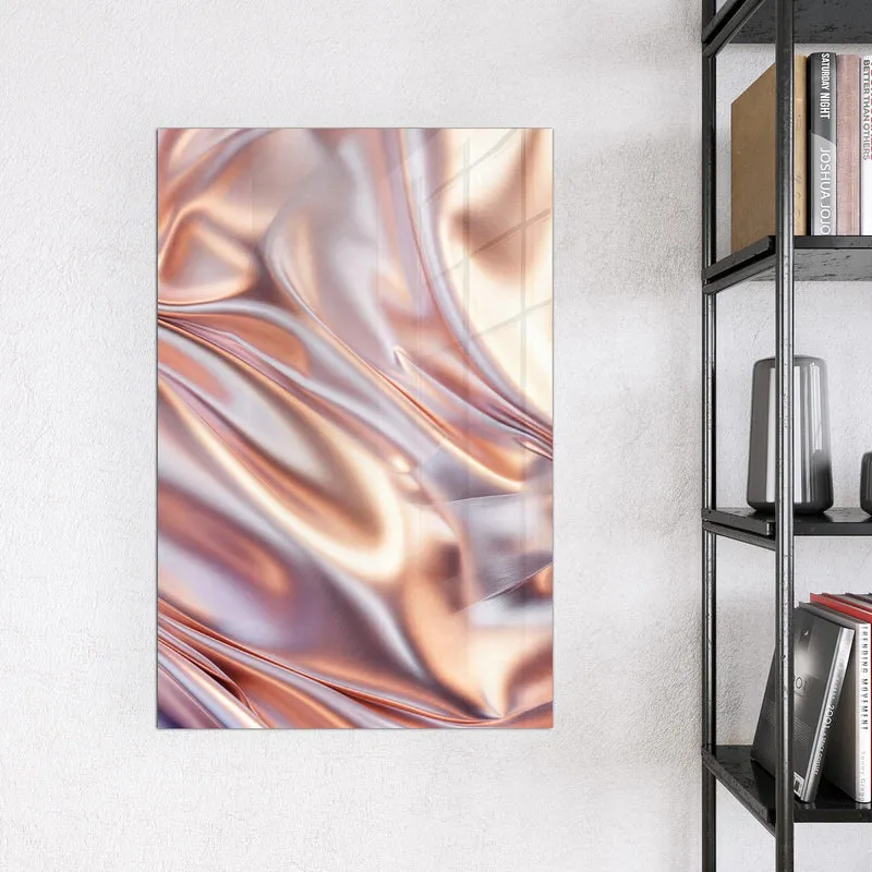 Magnettafel - Seidenfalten in Kupfer