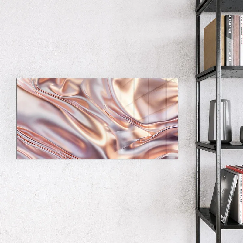 Magnettafel - Seidenfalten in Kupfer
