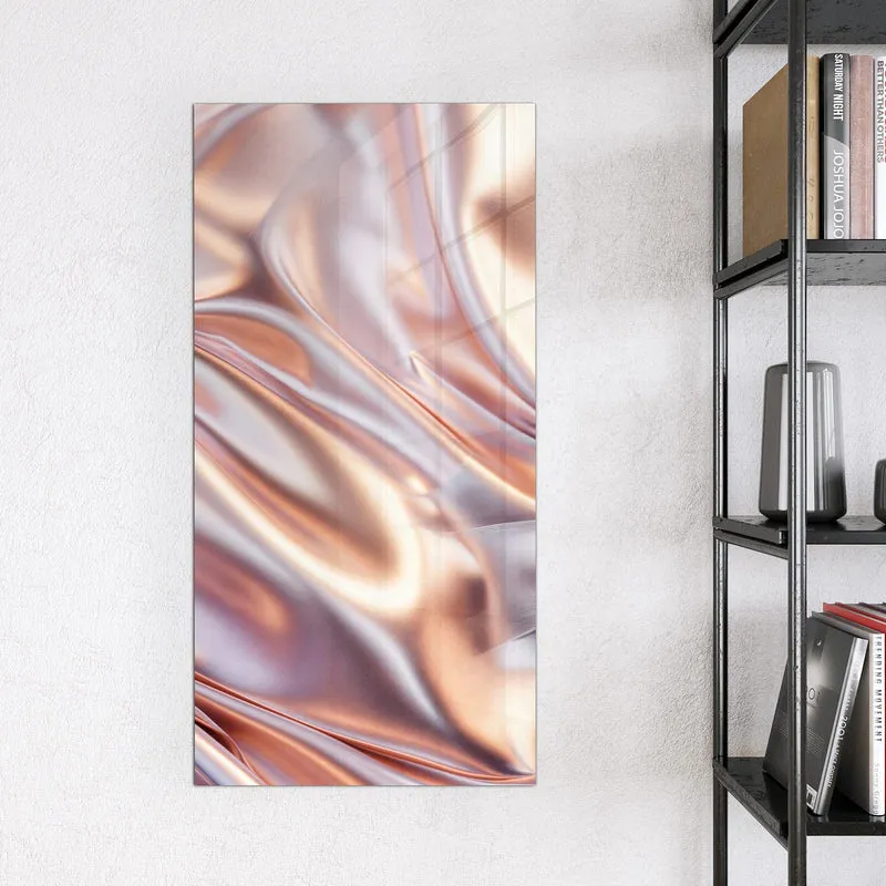 Magnettafel - Seidenfalten in Kupfer