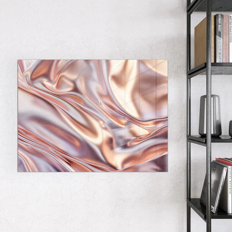 Magnettafel - Seidenfalten in Kupfer