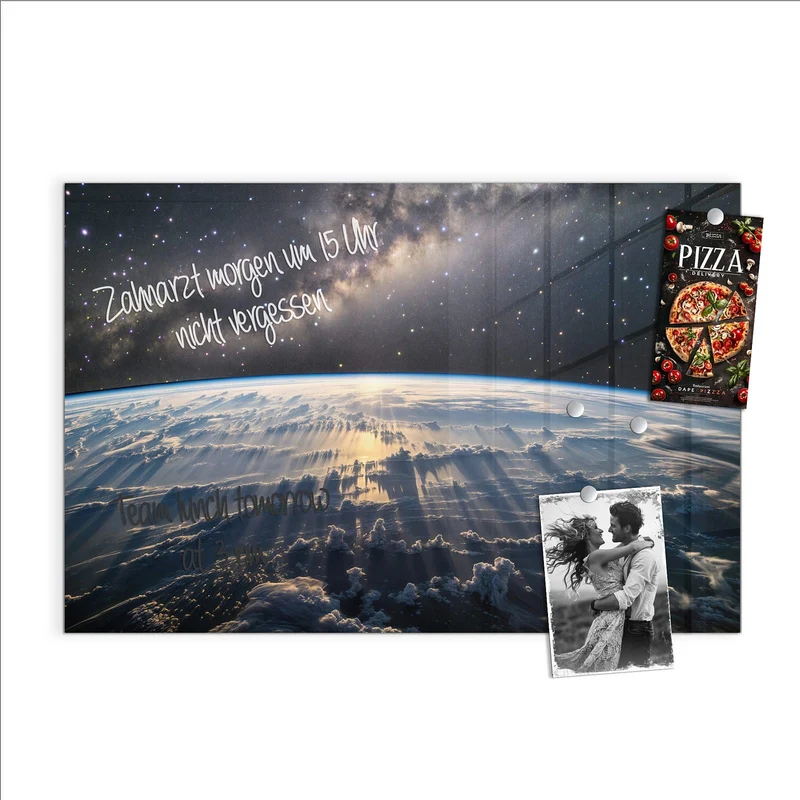 Magnettafel - Erde und Milchstraße