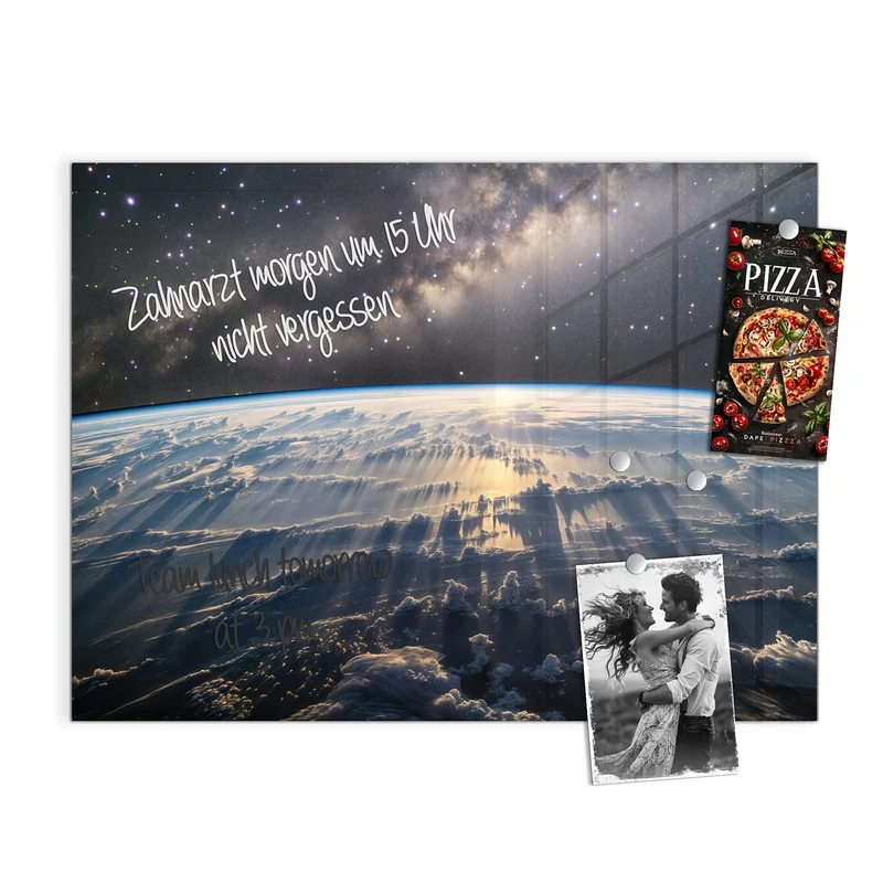 Magnettafel - Erde und Milchstraße