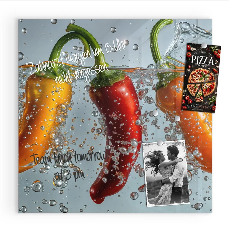Magnettafel - Spritzige Paprika