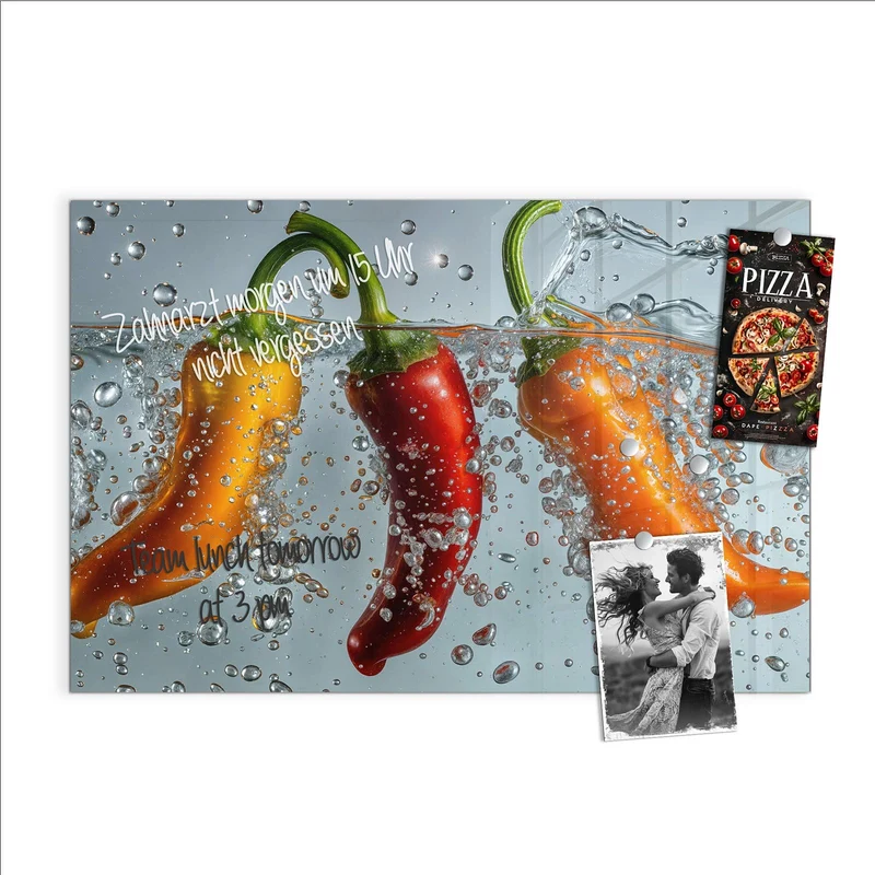 Magnettafel - Spritzige Paprika
