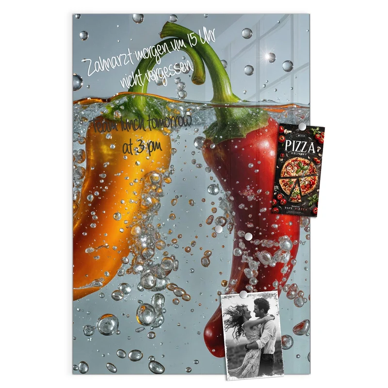 Magnettafel - Spritzige Paprika