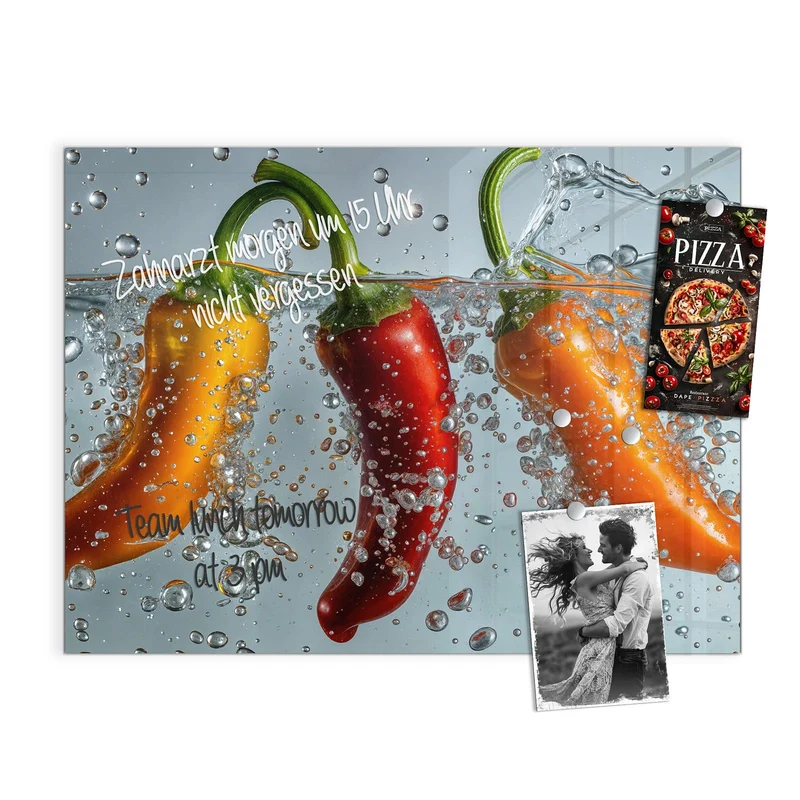 Magnettafel - Spritzige Paprika