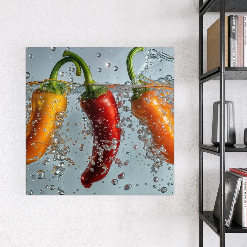 Magnettafel - Spritzige Paprika